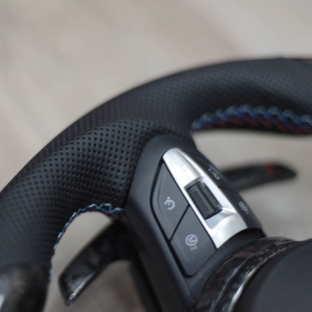 Forged Carbon Fiber with Led Steering Wheel for BMW F Series buttoms