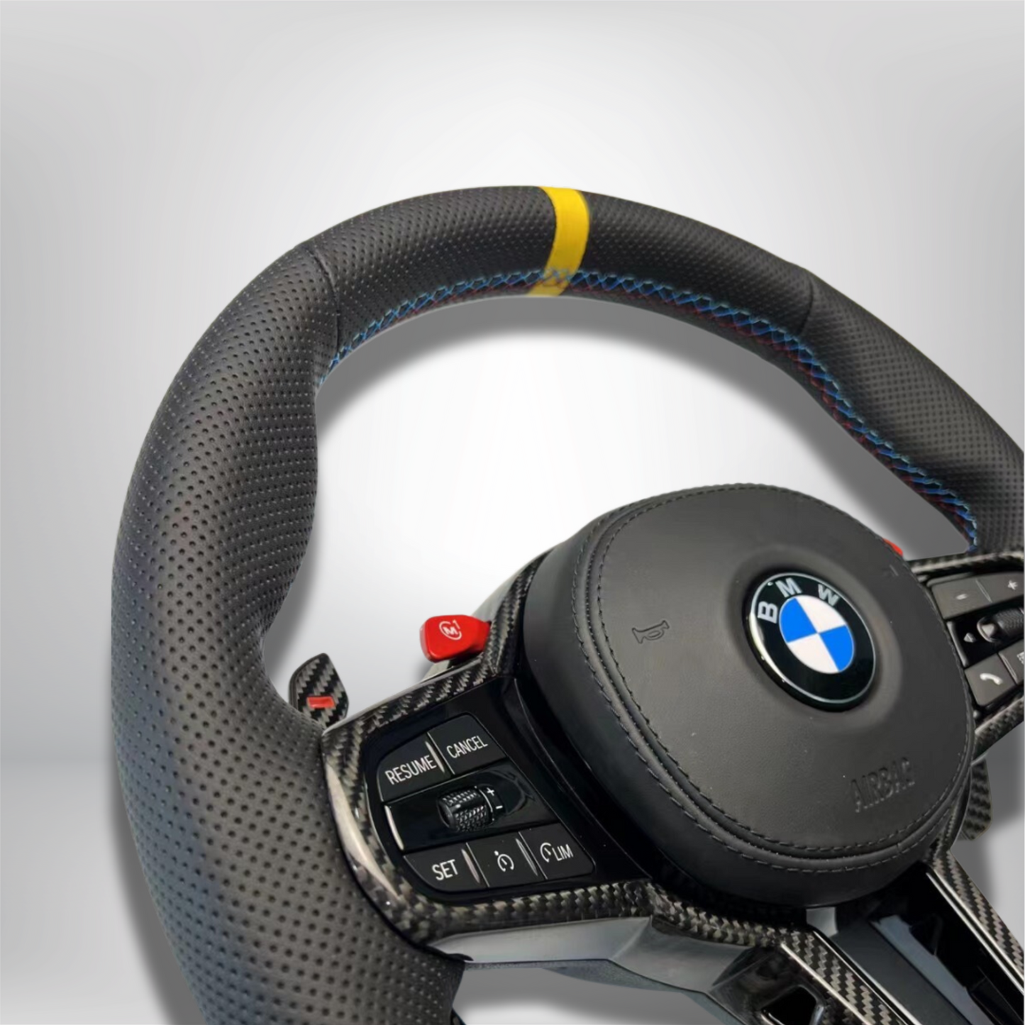 Yellow Stripe CS Steering Wheel for BMW G Series