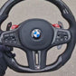 Customized black,red,yellow Trim and Paddle Shifters Carbon Fiber Steering Wheel For BMW G Series